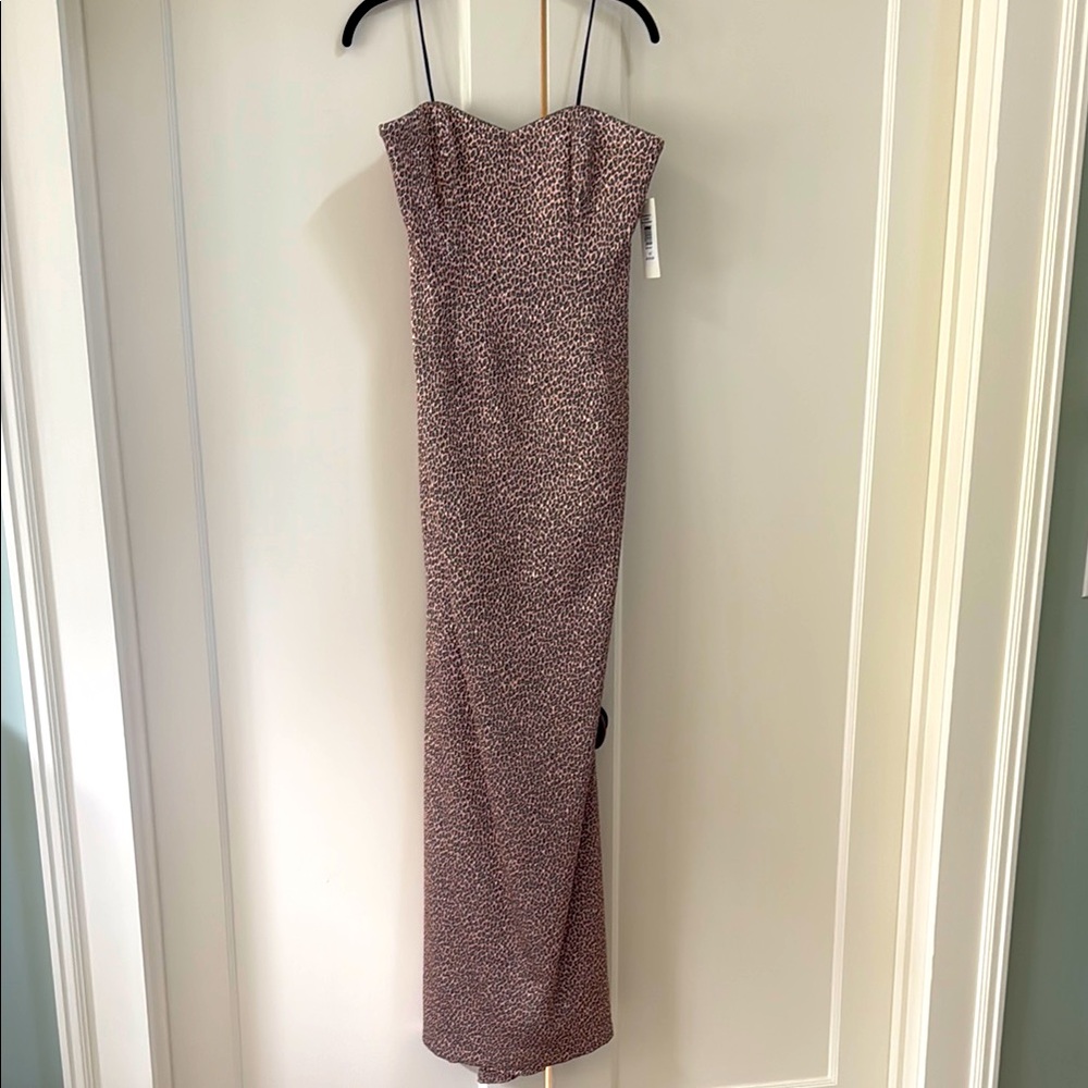 NWT Badgley Mischka Pink Mermaid Strapless Dress